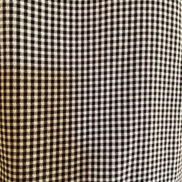 Vintage Set Gingham Shirt & Skirt 2 Piece Matching Black & White Size M - Picture 6 of 11